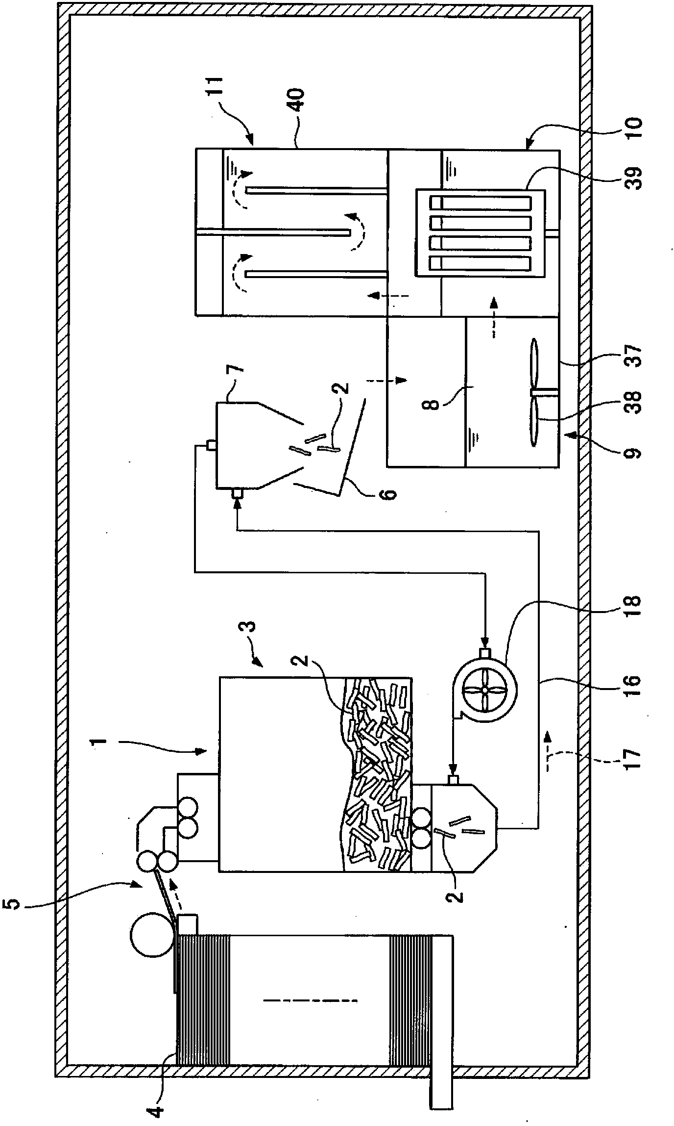 Waste paper recycling device