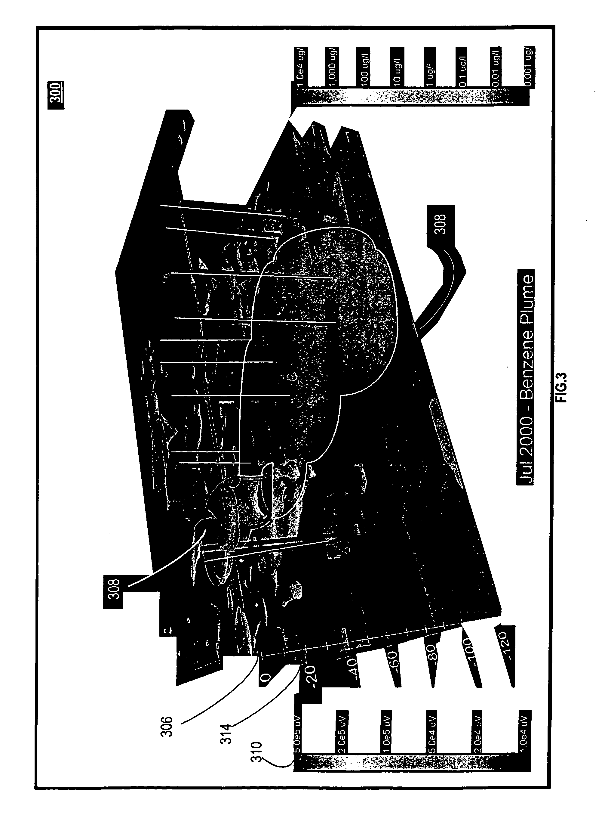 System, method and computer program product for subsurface contamination detection and analysis