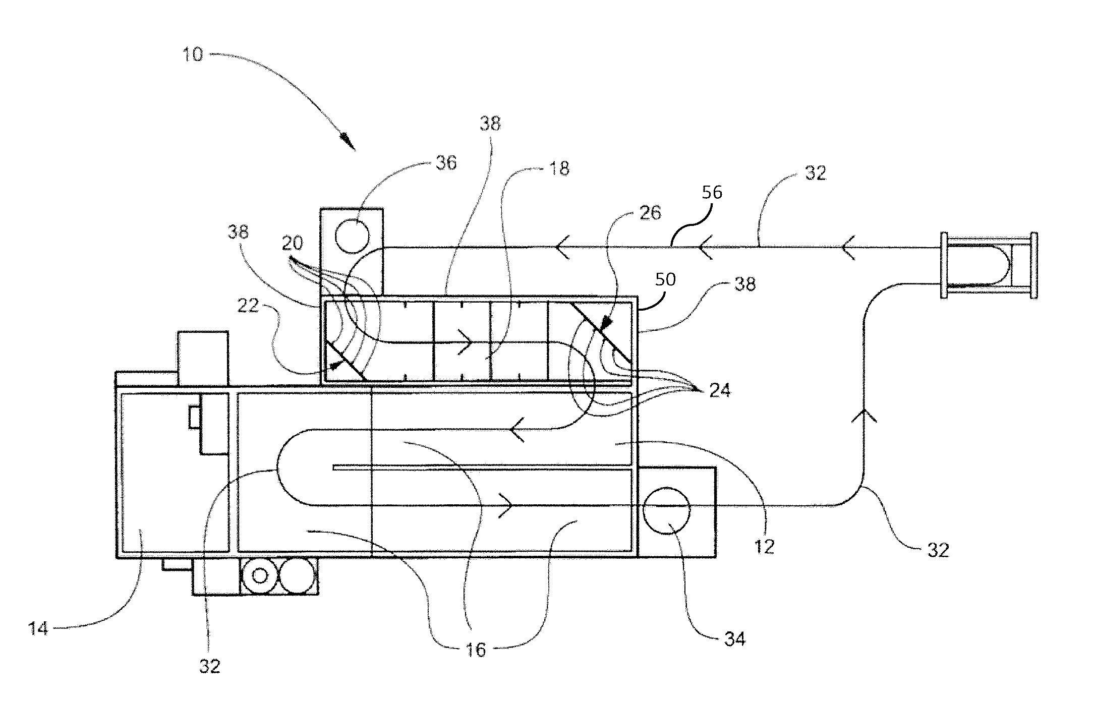 Garment tunnel finisher with atomized spray and hot air mix