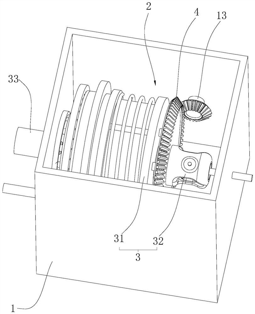 A differential installation structure in a tractor chassis