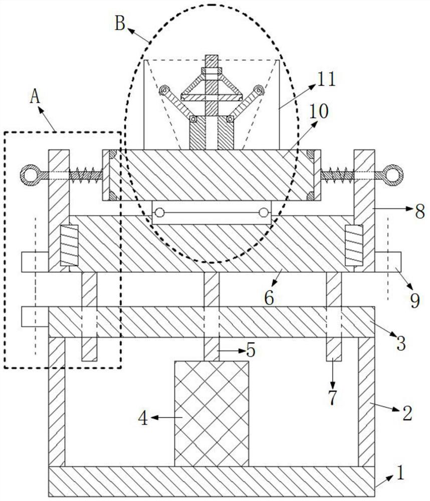 Linear push type inner conical groove workpiece clamping device