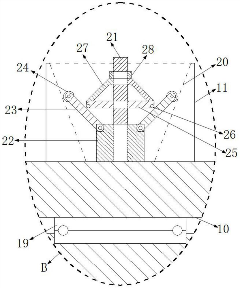 Linear push type inner conical groove workpiece clamping device