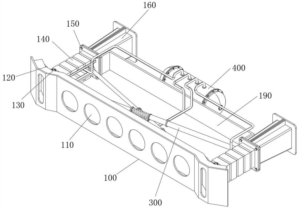 Automobile front end anti-collision assembly with hydraulic release buffer structure