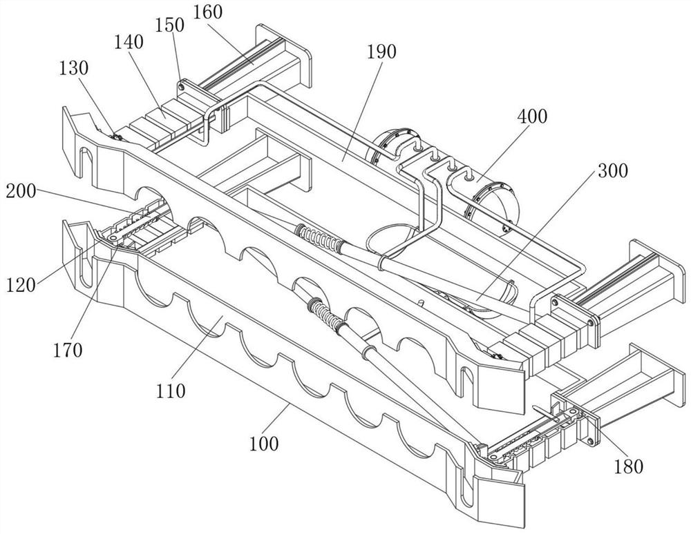 Automobile front end anti-collision assembly with hydraulic release buffer structure