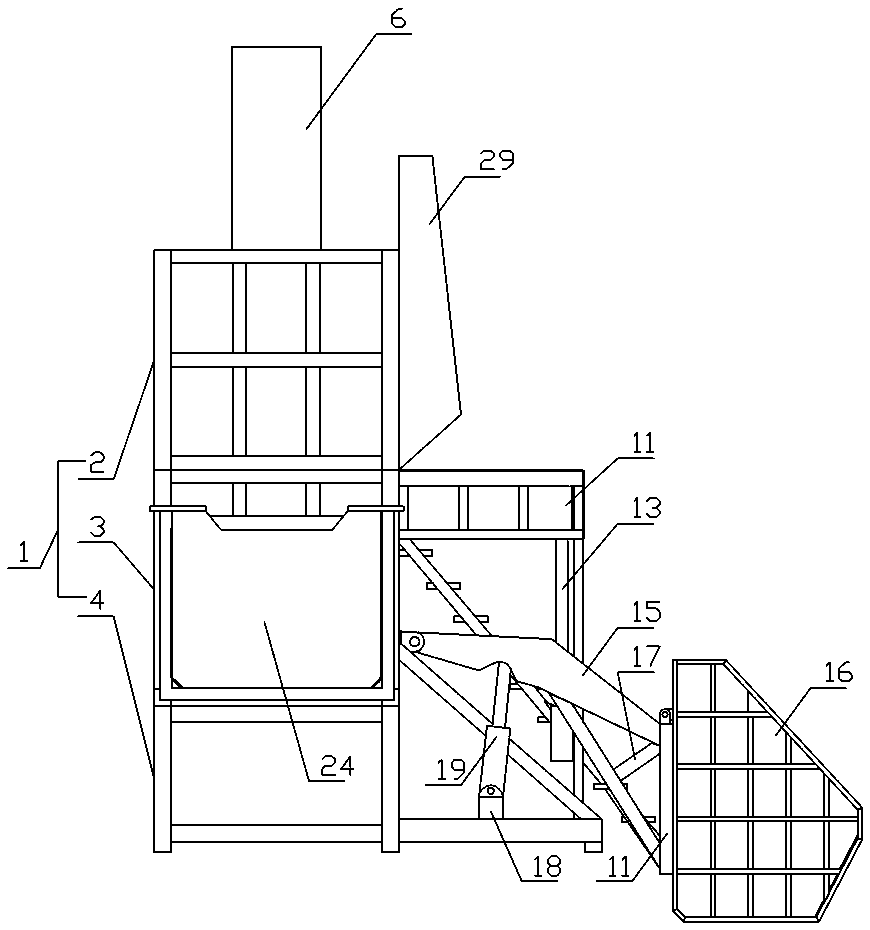 Overground vertical type compressed garbage transfer station