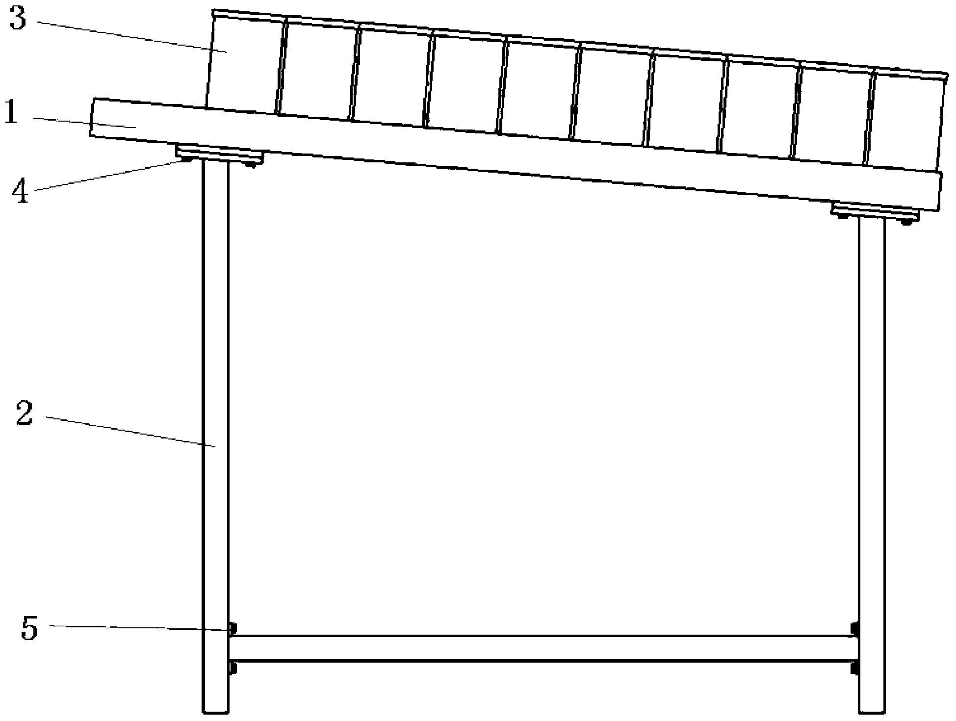 Material loading support with slide