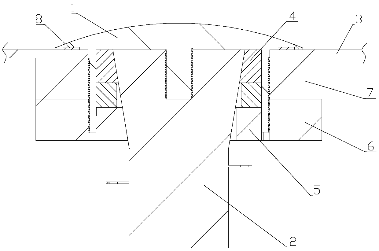 Anti-loosening ultrasonic transducer mounting structure and mounting method