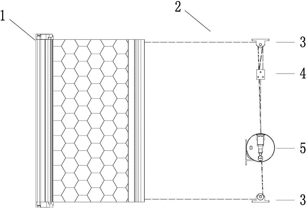 An opening and closing device for a roll-type invisible screen window