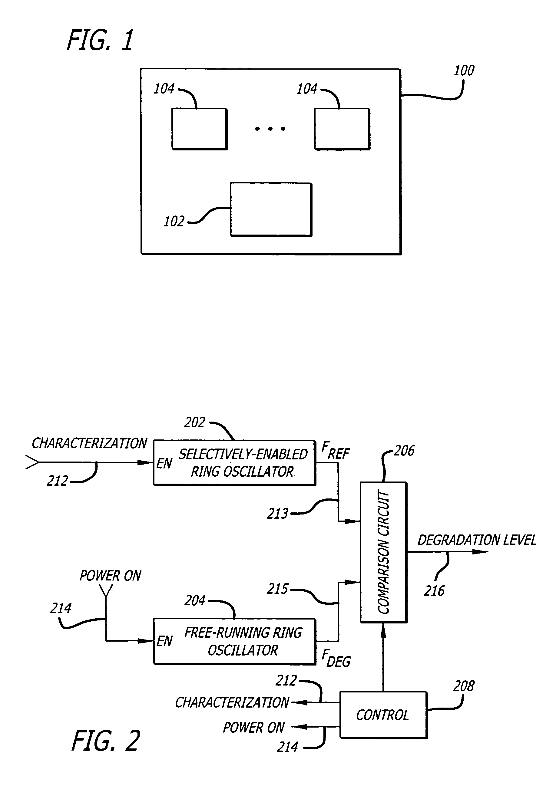 On-chip transistor degradation monitoring