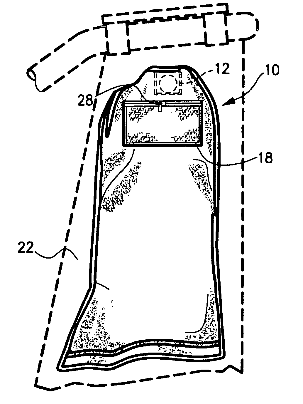 Towel with detachable pouch and magnetic attachment means