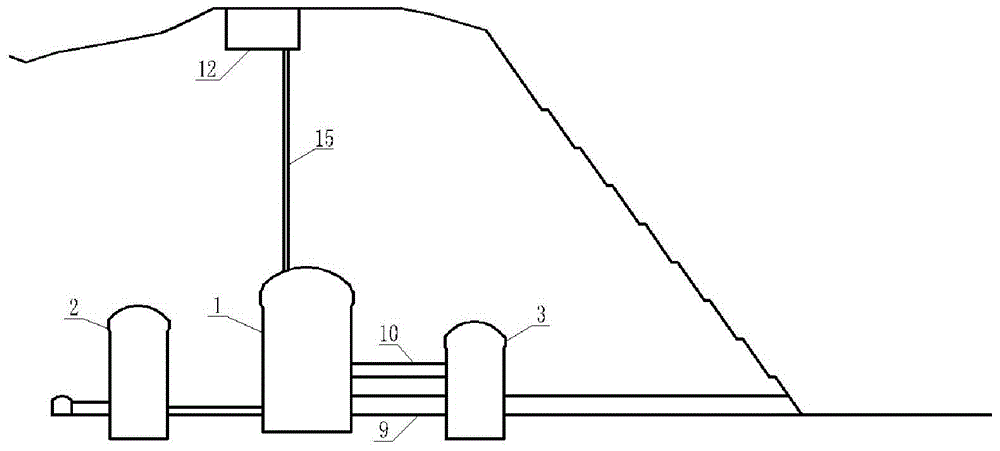 Underground nuclear plant with nuclear island cavern groups distributed in gallery shape