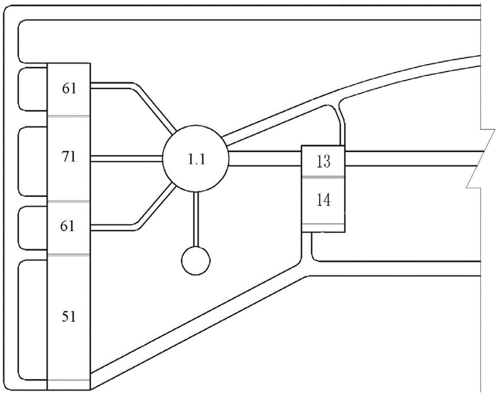 Underground nuclear plant with nuclear island cavern groups distributed in gallery shape