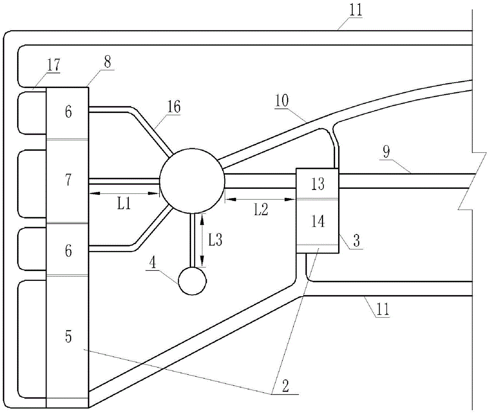 Underground nuclear plant with nuclear island cavern groups distributed in gallery shape