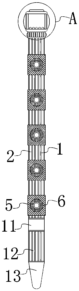 Safety improved grounding holding hoop with good bracing effect