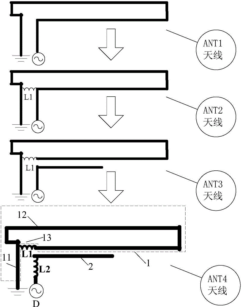 Mobile terminal and antenna of same