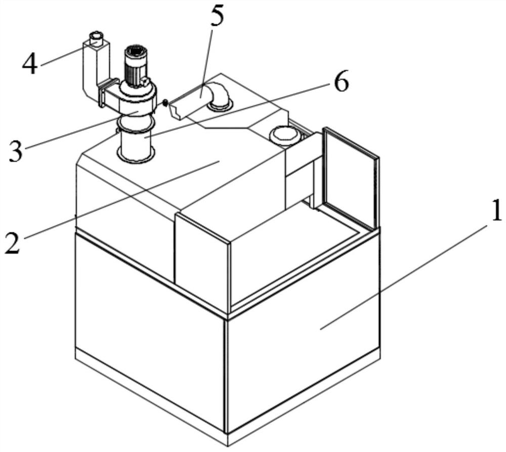 An air shower type quick drying device for food vacuum packaging