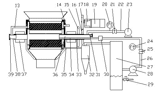 Internal-combustion heating rotary vane type biomass pyrolysis liquefying device