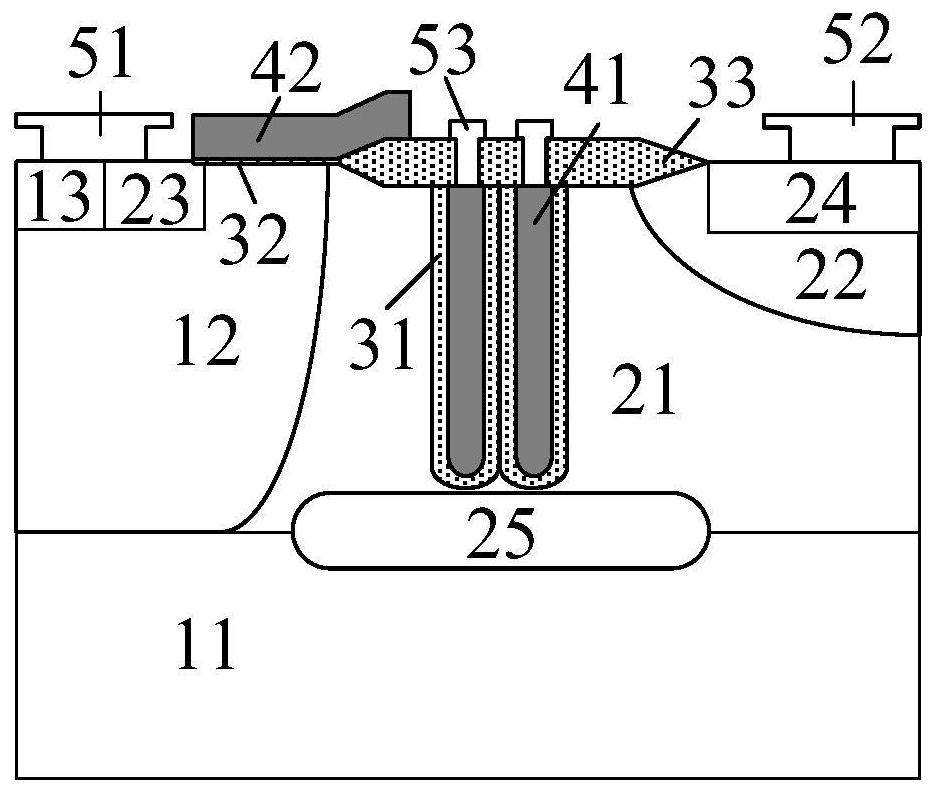 Low-resistance device with equipotential floating grooves and manufacturing method of low-resistance device