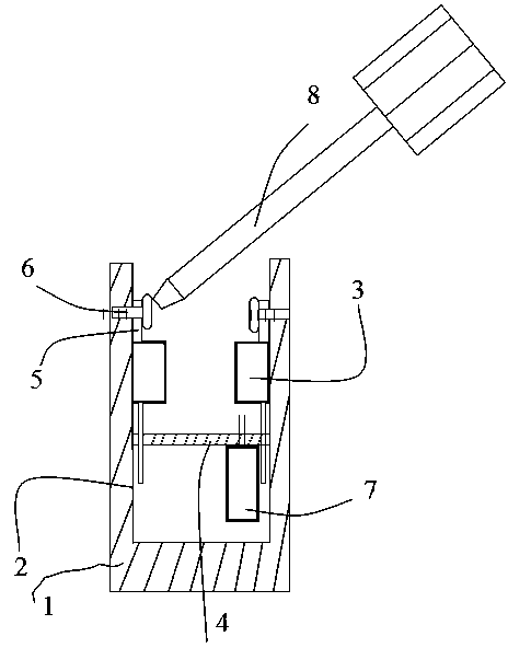 Fastening method for heating electronic device and radiating device