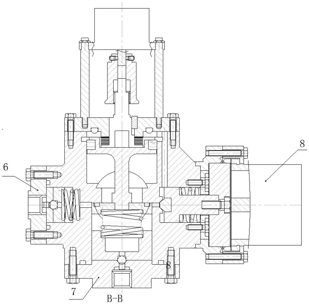 Large-caliber vacuum high-pressure control valve