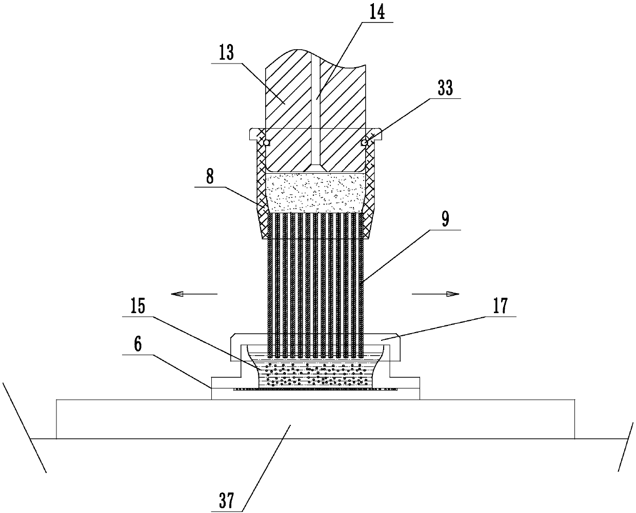 Sample liquid drop granular forming device