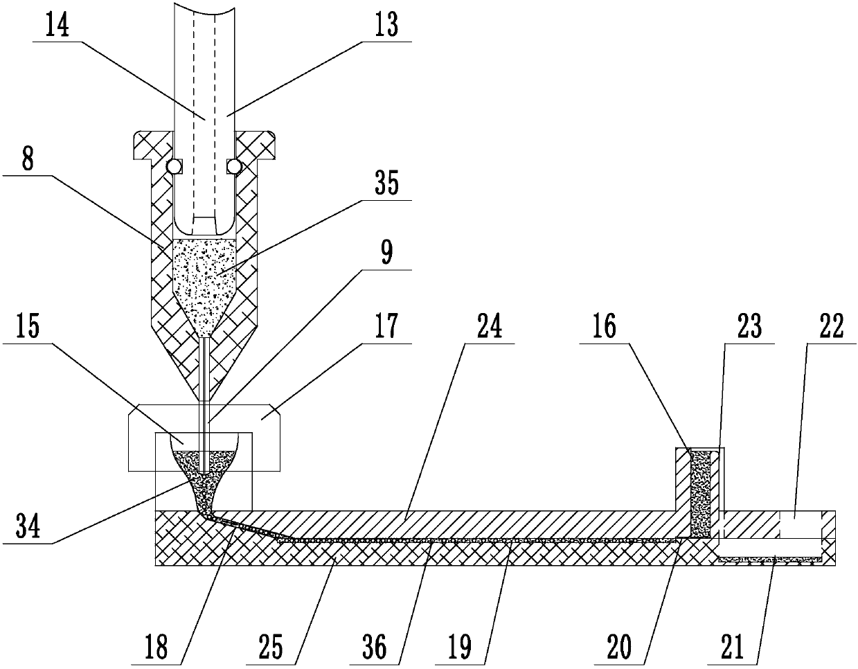 Sample liquid drop granular forming device