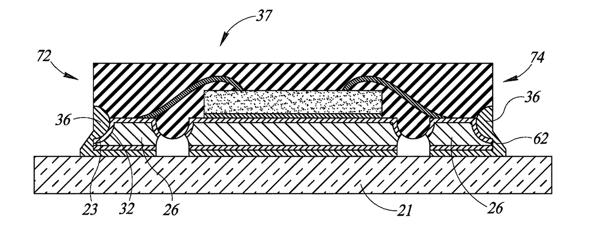 Leadframe package with side solder ball contact and method of manufacturing