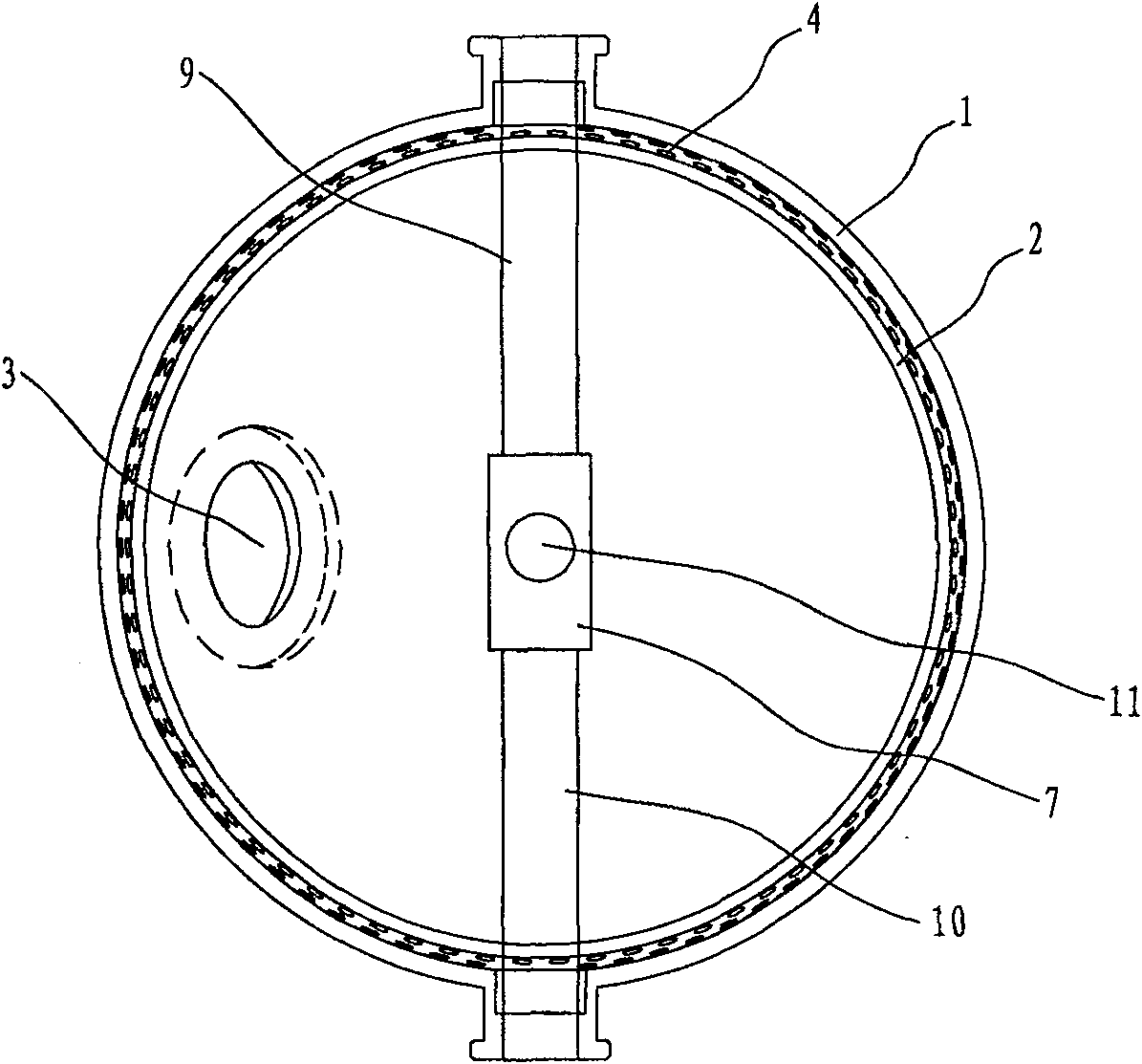 Ball light source device for lighting inwards