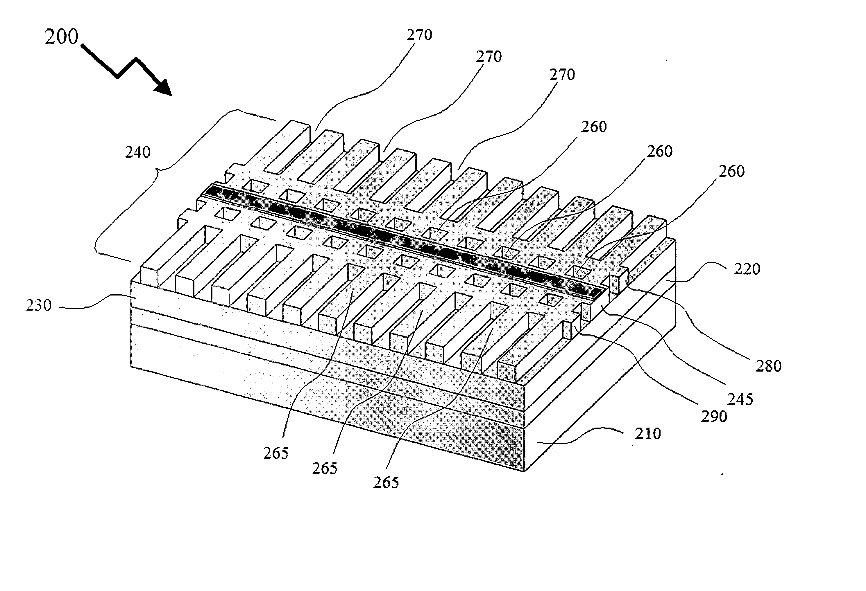 Coupling-enhanced surface etched gratings