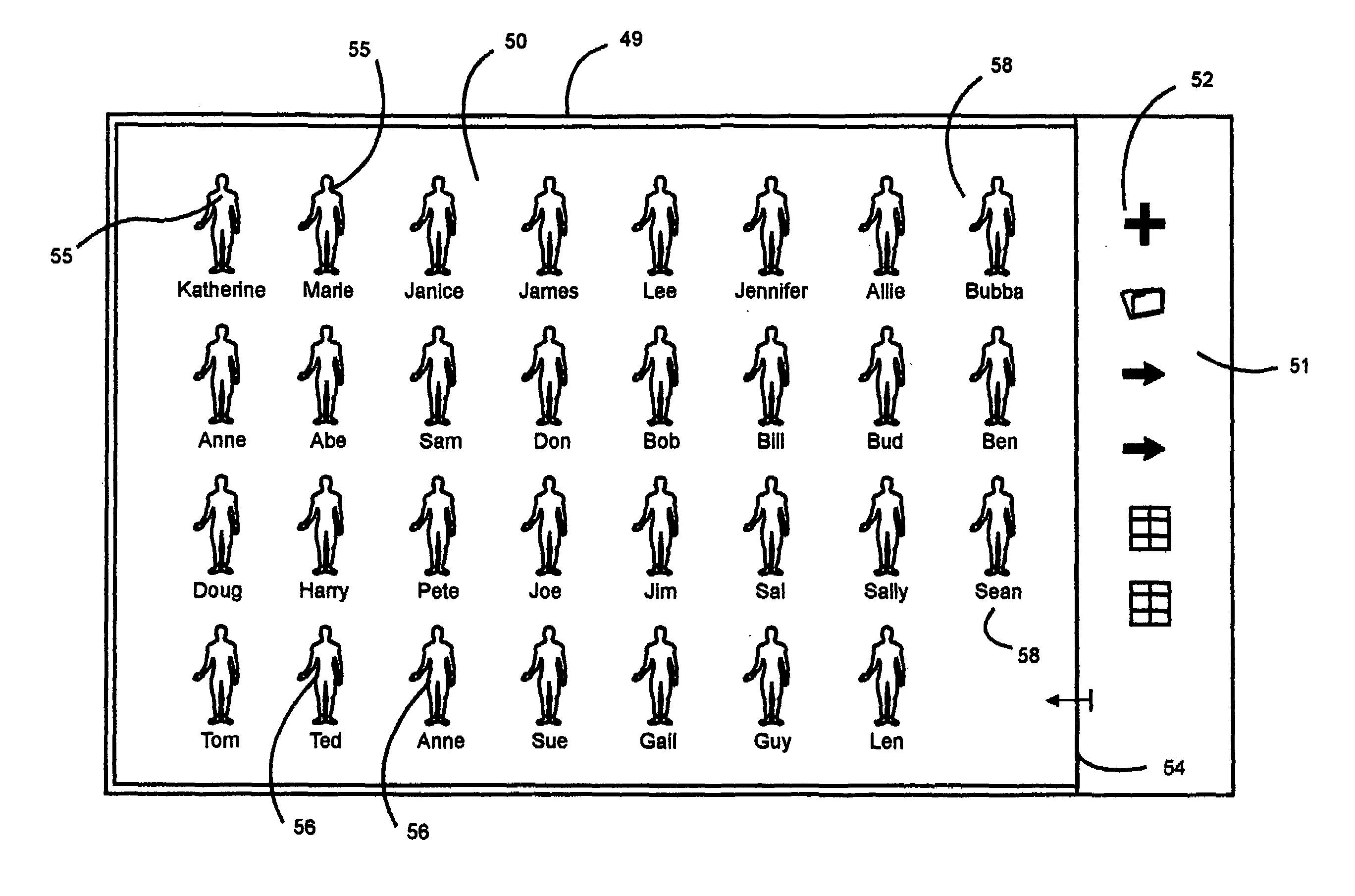 Display interface to a computer controlled display system with variable comprehensiveness levels of menu items dependent upon size of variable display screen available for menu item display