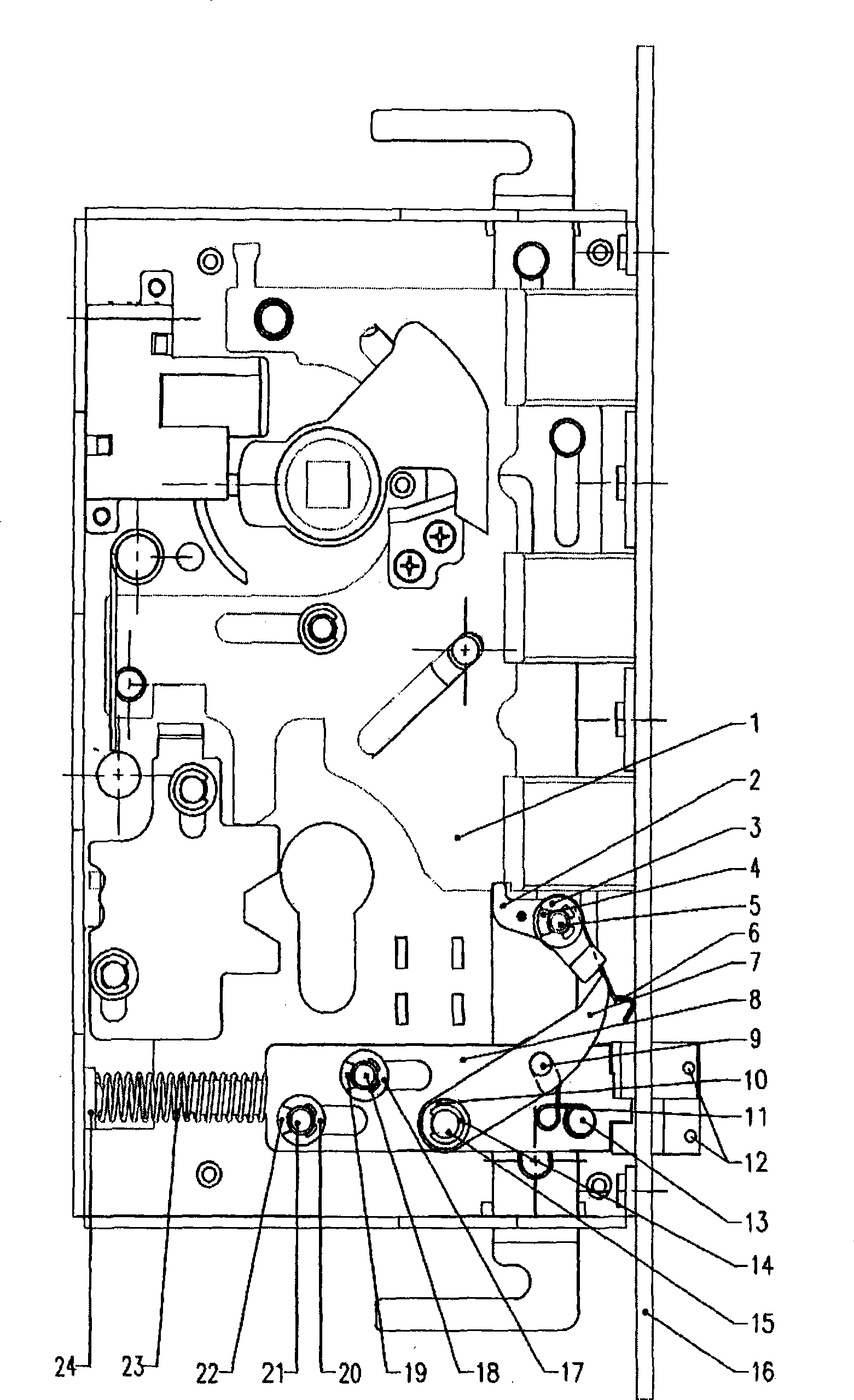 Trigger mechanism capable of implementing automatic popup of main lock tongue