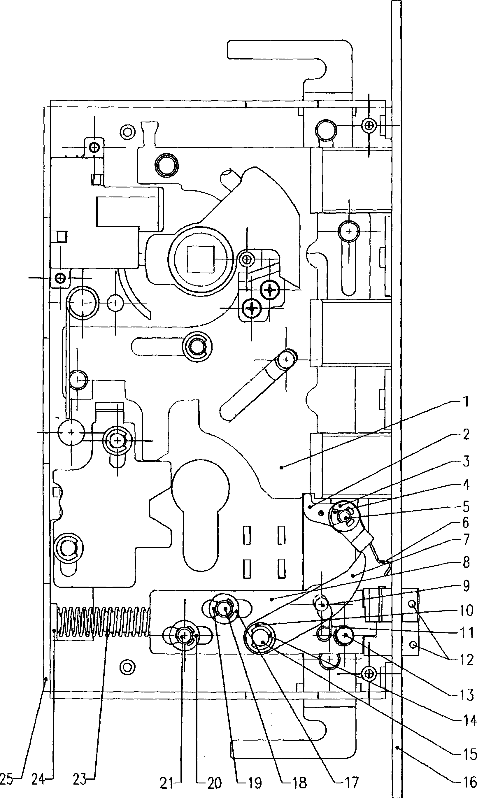 Trigger mechanism capable of implementing automatic popup of main lock tongue