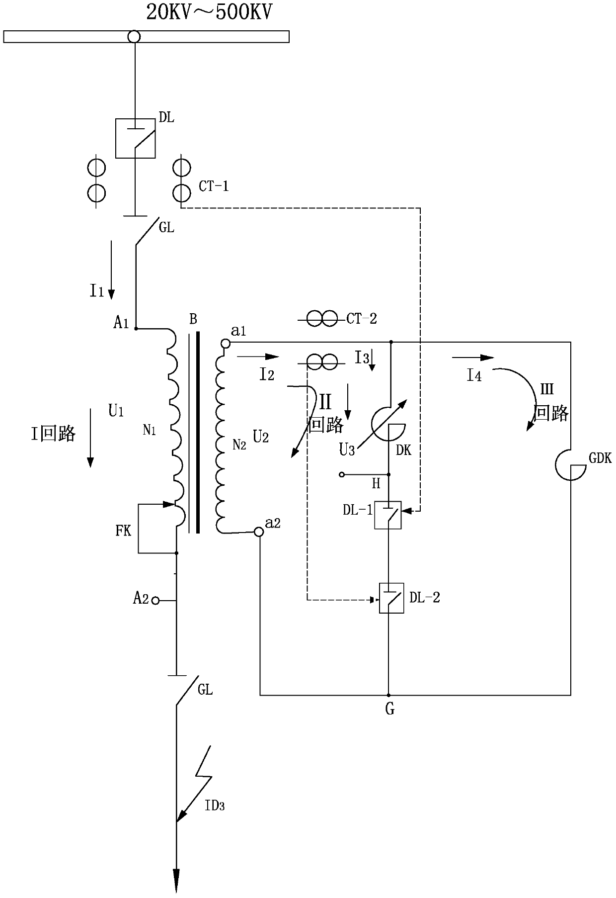 A device for automatically limiting short-circuit fault current in AC grid