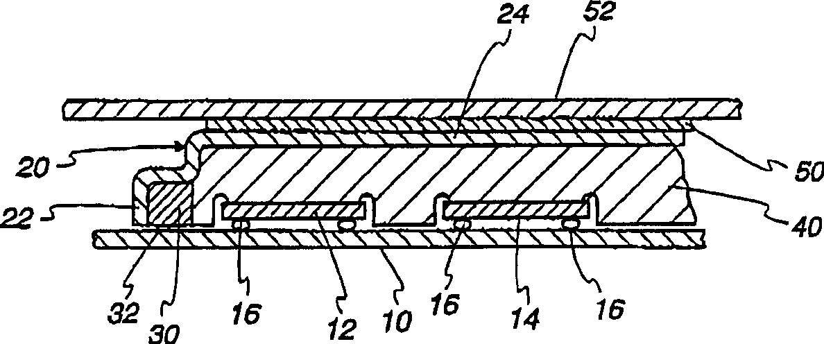 Gel structure for combined EMI shielding and thermal control of microelectronic assemblies