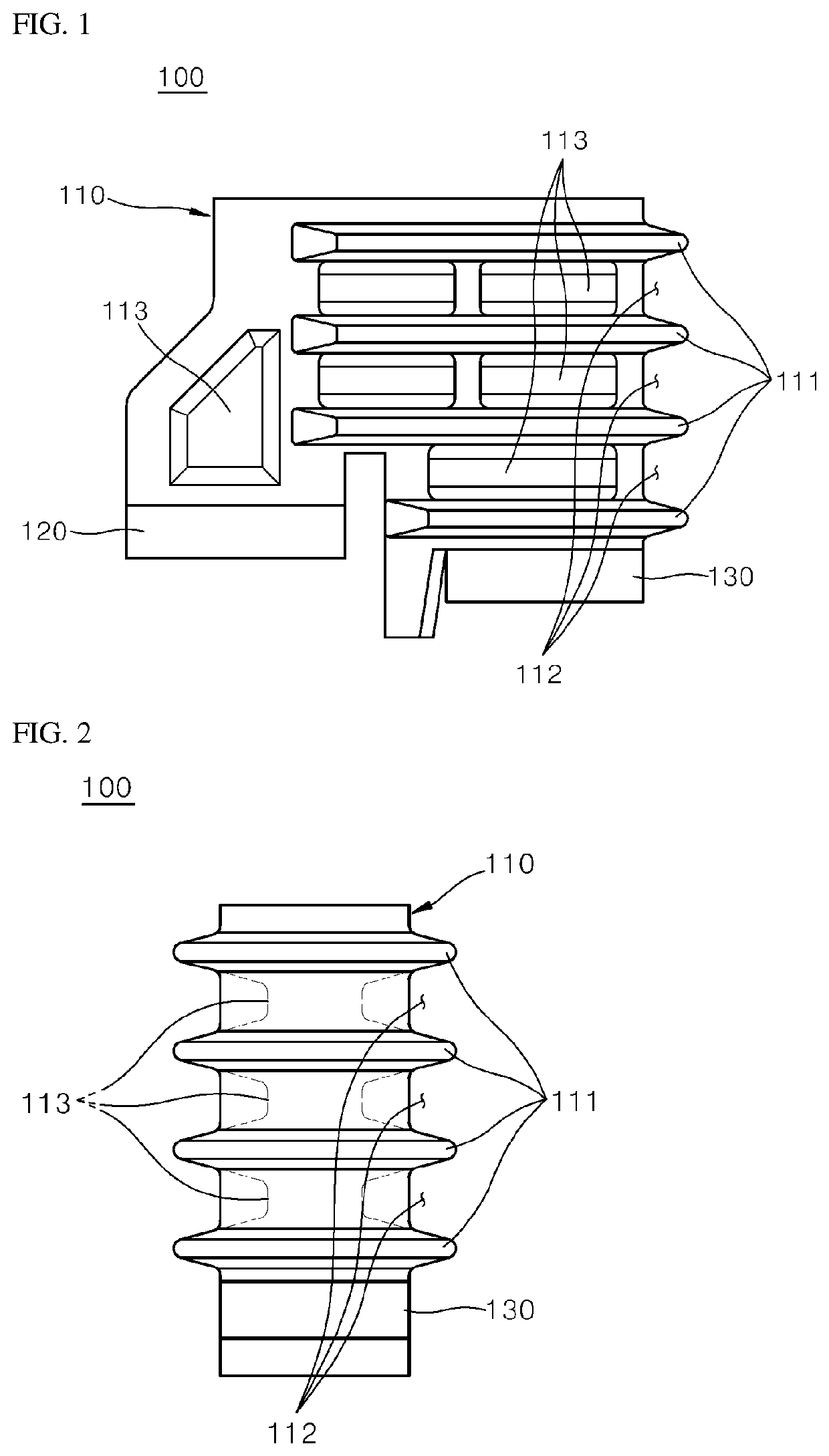 Coil spacer structure for molding transformer