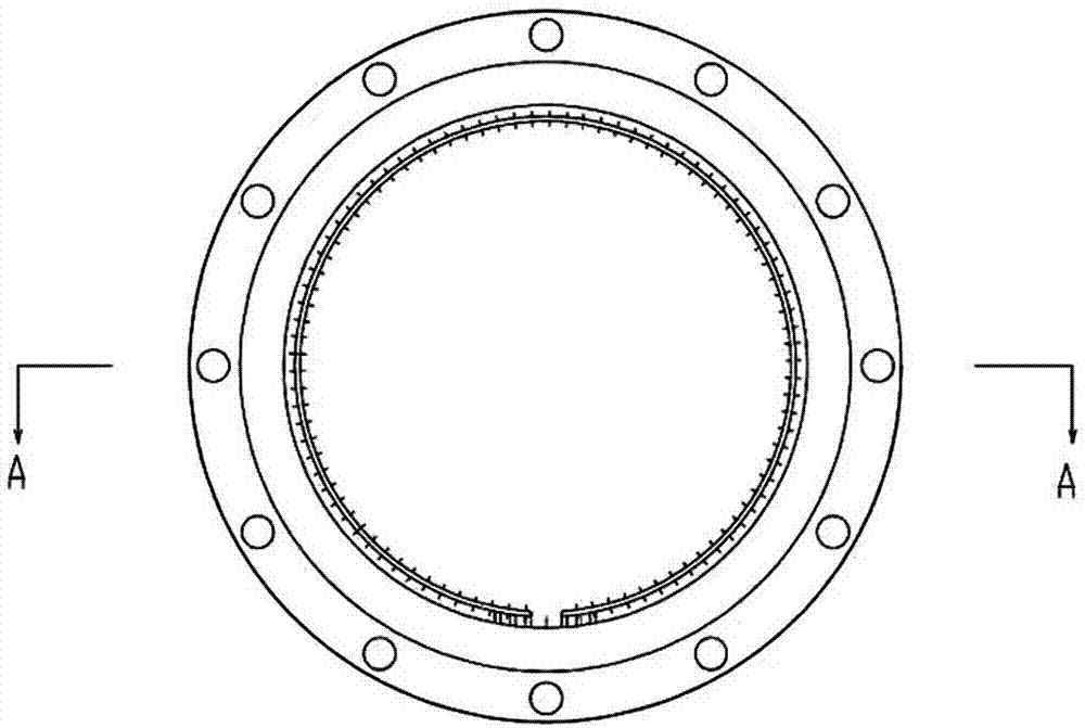 A urea scale removing device used for a bottom tail tube of a flue gas denitration urea pyrolyzing furnace