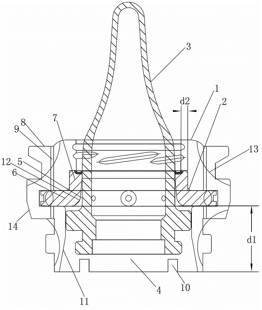 Stamping assembly of bottle moulding