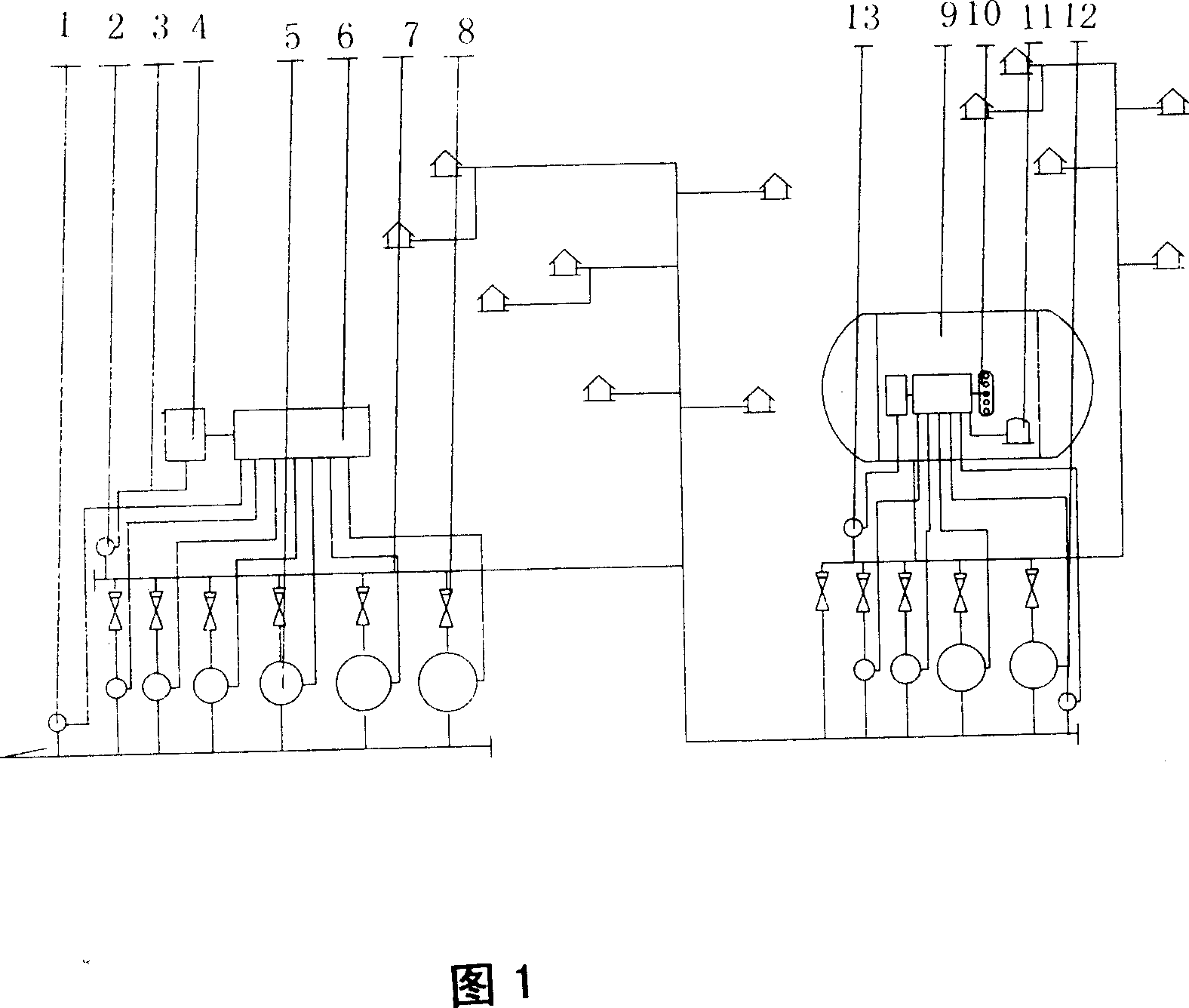 City stairstep constant pressure water supply equipment and method