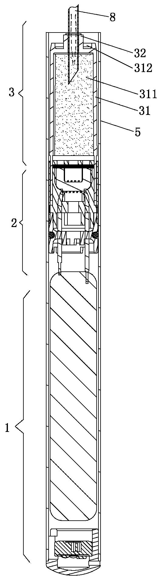 Electronic cigarette, manufacture method of electronic cigarette, and injection method of electronic cigarette