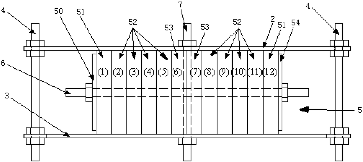 Test fixture for model bar for studying vibration aging of reactor turn-to-turn insulation