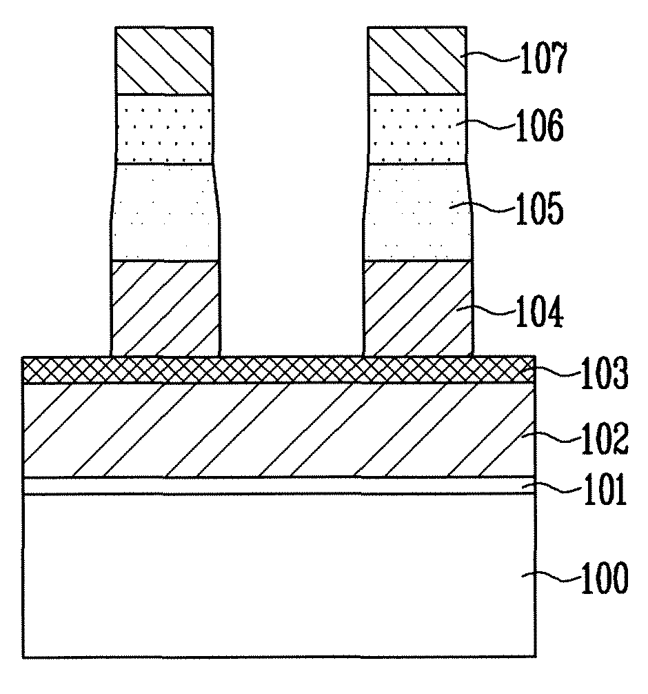 Method of forming gate pattern of flash memory device including over etch with argon