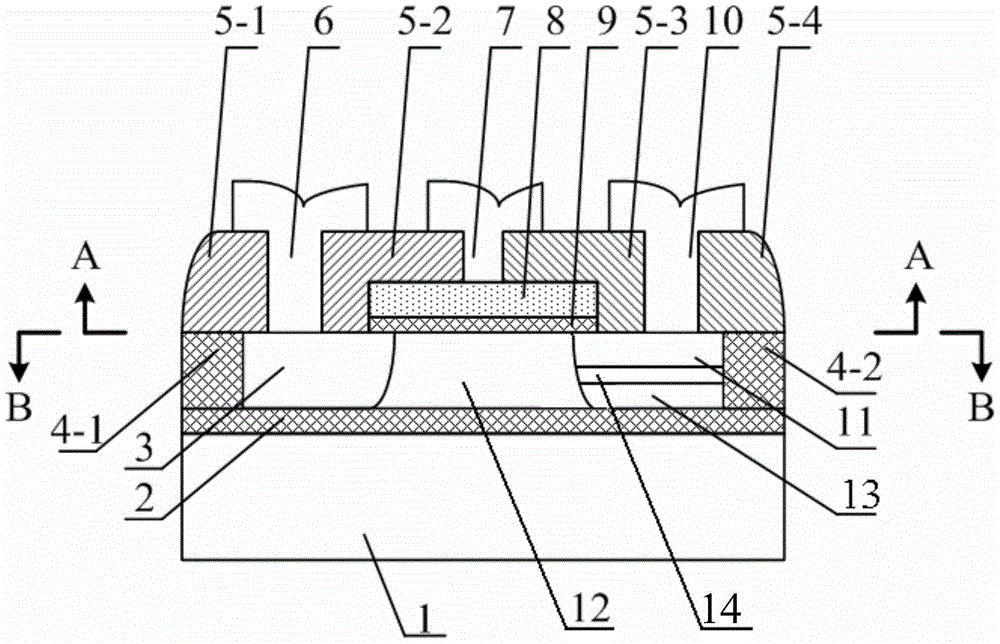 Drain/source region dielectric (pn junction) isolation front gate n-mosfet radio frequency switch ultra-low loss device based on soi process