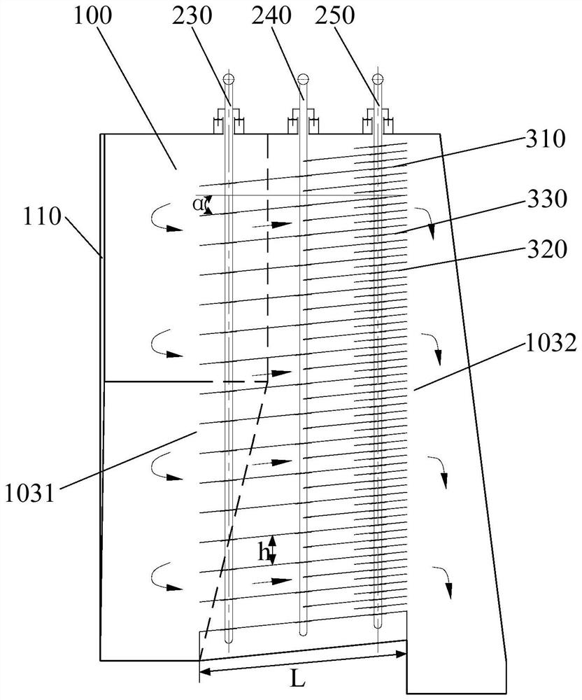 Multi-sedimentation high-temperature flue gas particle separation device