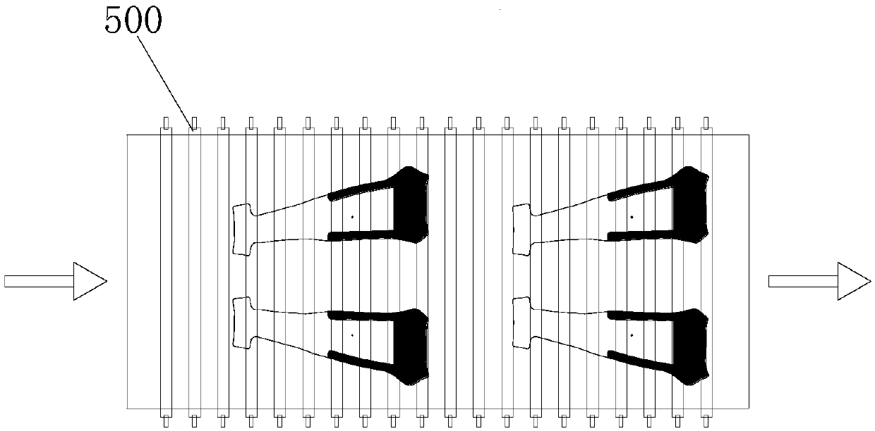 Heating device capable of producing hot stamping parts with segmented-strength and production line with same and hot stamping forming method