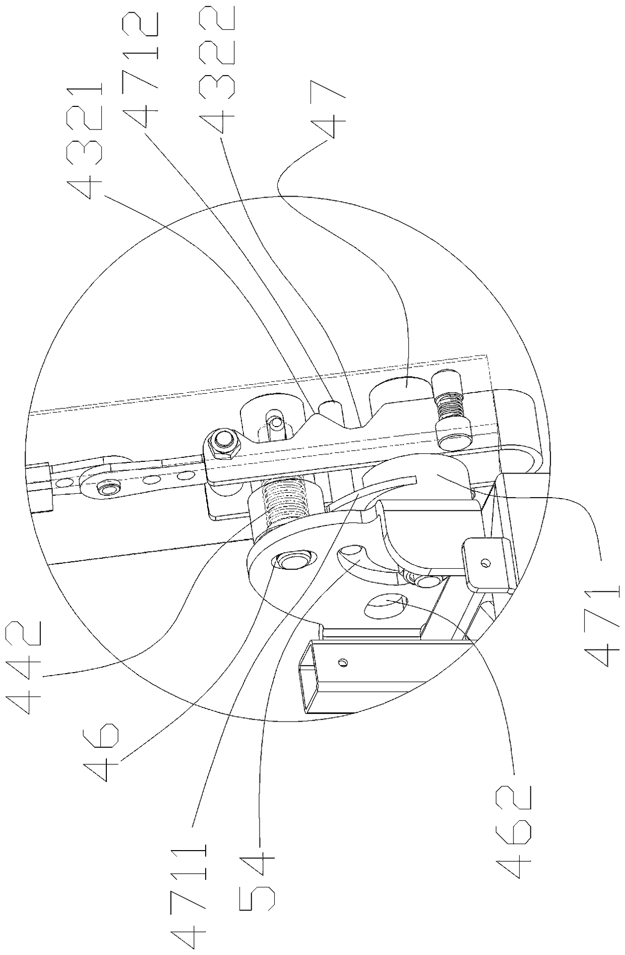 Folding mechanism and treadmill using same as column folding mechanism