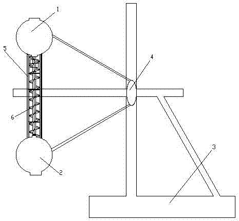 Initial mixing device for PVC metalized thermal shrinkage film materials