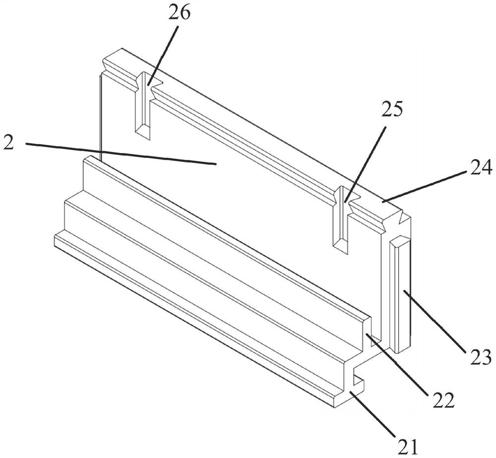 Bucket and architrave assembly in ancient building model