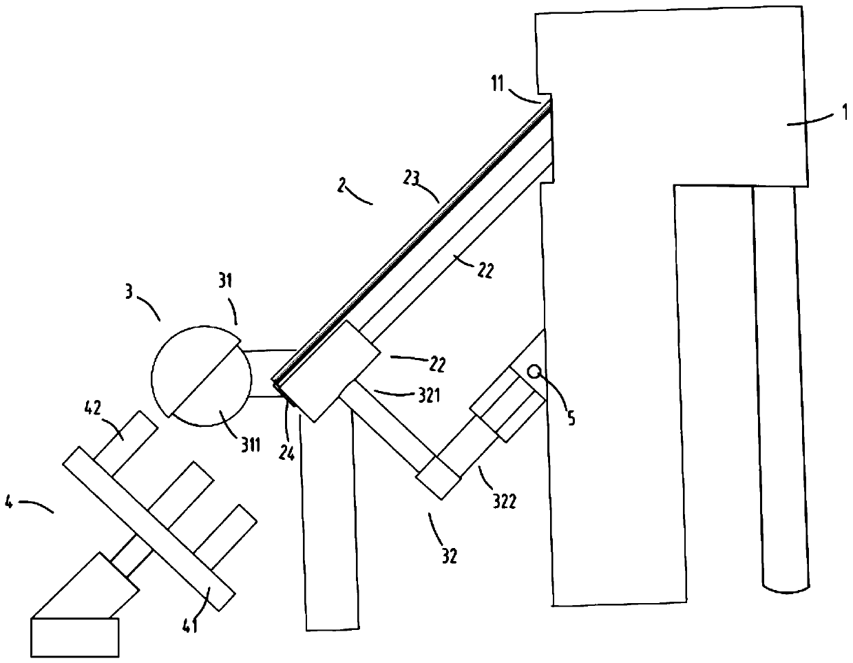 A kind of material bar rotation arrangement grinding breach equipment