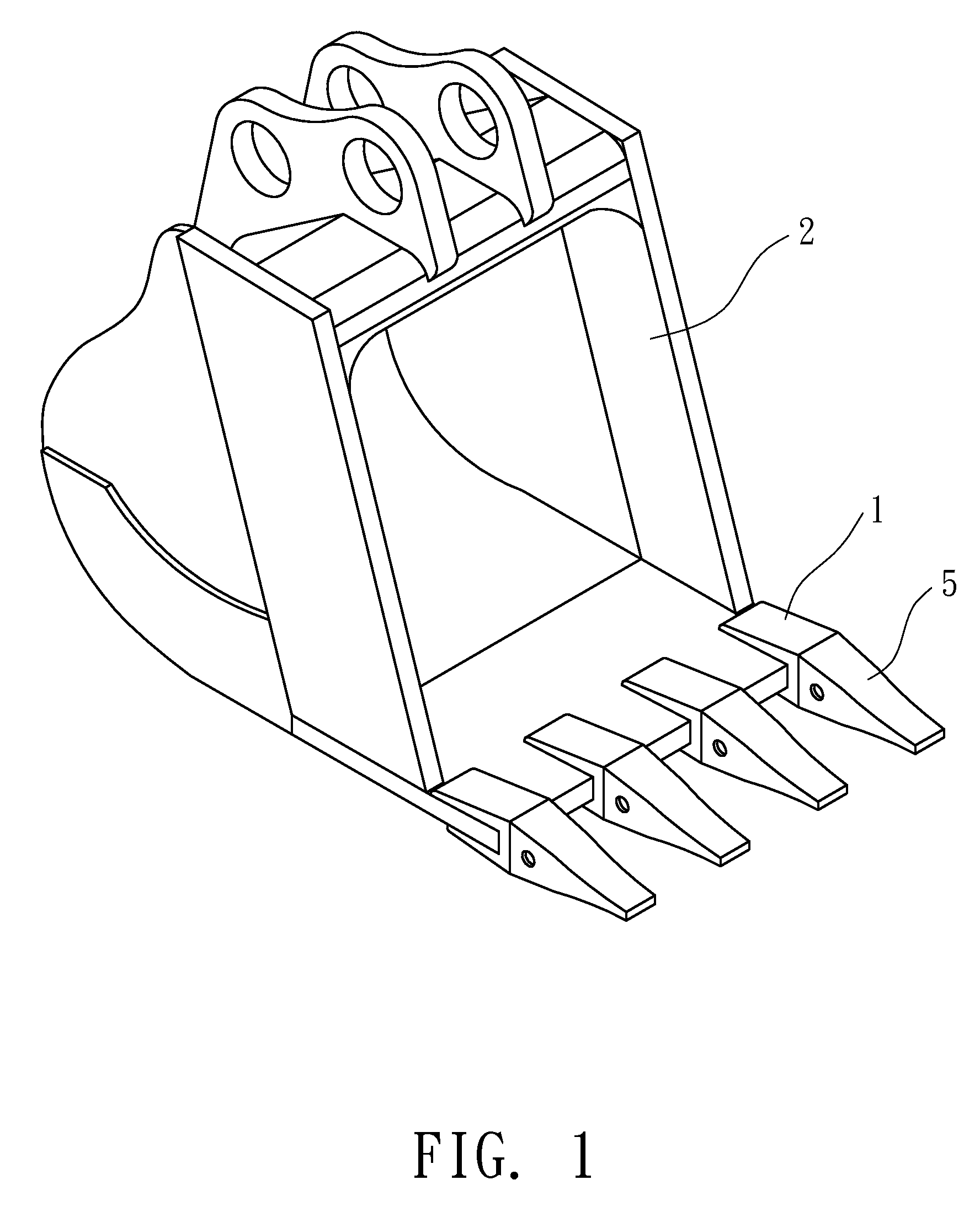 Replacement and urging device for the bucket teeth of an engineering construction machine