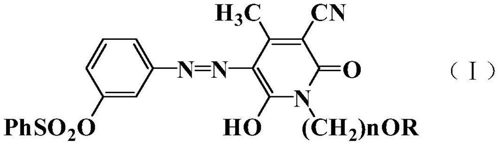 Pyridone-type azo disperse dyes containing sulfonate groups and synthesis method thereof